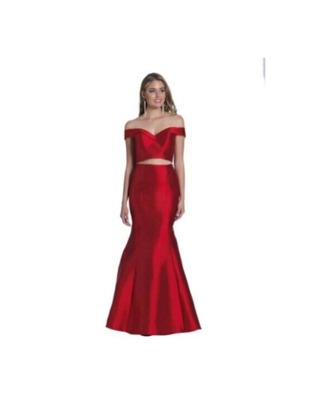Prom Dave & Johnny Dress Style 3349 Red 2Pc Size 3/4 NWT